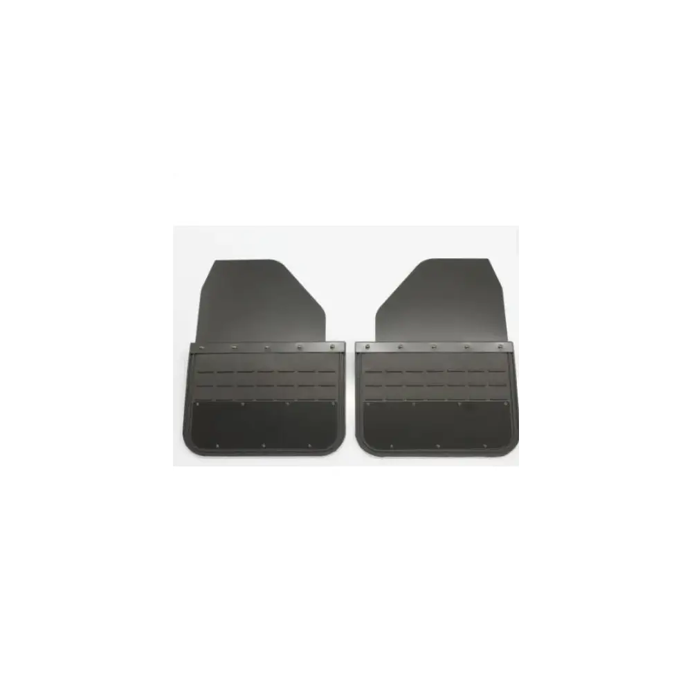 12" Long Black Universal Kickback Mud Flaps W/ 2" Kickback - AIHOFFSET-12-BPC